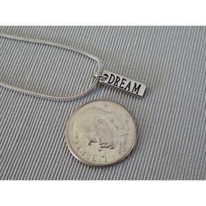 DREAM pendant on 18" Silver Plated Snake Chain Necklace NWOT